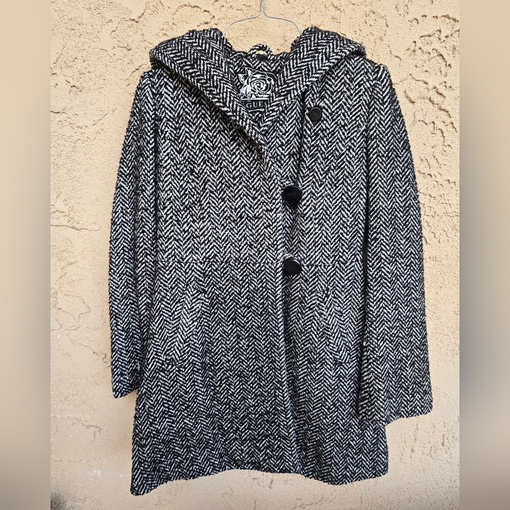 GUESS vintage peplum pea coat